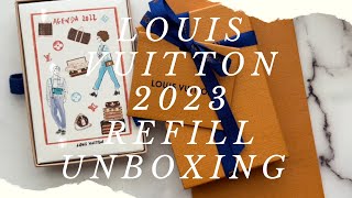 UNBOXING Louis Vuitton 2023 PM Agenda Refill And Walkthrough [upl. by Rieth]