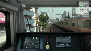 JR東日本トレインシミュレータ 中央線快速電車 朝ダイヤによる信号現示変化 [upl. by Enirok]