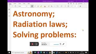 Astronomy    Radiation laws Solving Problems   26 radiationlaws astronomy [upl. by Pearlstein]