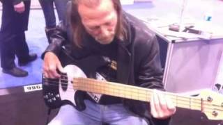 Francis Rocco Prestia  the Marleaux BassGuitars booth NAMM 2011 [upl. by Annert777]