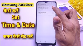 How to set date and time Samsung Galaxy A03 Core Samsung A03 Core Time Settings [upl. by Kuehnel]