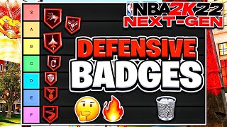 RANKING ALL THE DEFENSIVE BADGES IN TIERS ON NBA 2K22 NEXT GEN [upl. by Pellikka]