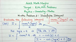 9 IIT JEE Maths Problem Indefinite Integration maths [upl. by Amsirahc]