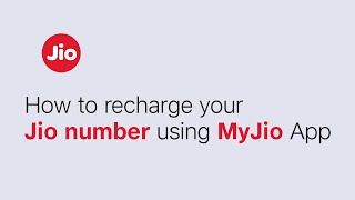 How to Recharge your Jio Number using MyJio App  Reliance Jio [upl. by Keffer]