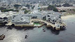 4K DJI Mavic Scuba divers cannery row Monterey Wharf Aquarium [upl. by Haneekas92]