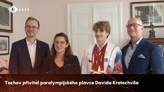 Tachov přivítal paralympijského plavce Davida Kratochvíla [upl. by Docila]