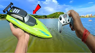 Fastest 24Ghz RC Boat Unboxing And Testing [upl. by Jegar]