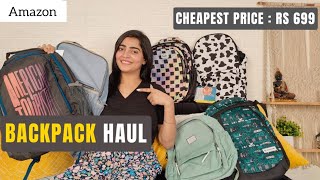 Cheapest Amazon Backpack haul  Amazon Great Indian Festival Sale  Bags haul Under Rs 699 Only ❣️ [upl. by Yunick]