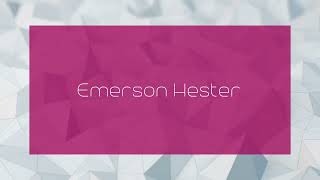 Emerson Hester  appearance [upl. by Lekym503]