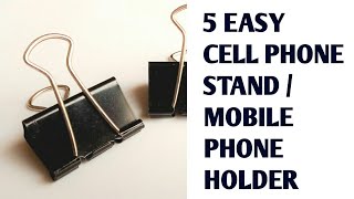 5 Easy Phone Holder Ideas  How to make phone holders in 5 mins using Waste Materials  DIY Crafts [upl. by Kursh]