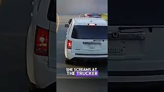 Road Raging Karen Brake Checks Semi Truck [upl. by Walford]