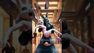 Rabbit fights black rabbit to rescue his wife shorts cute rabbit bunny ai cat viral aiart [upl. by Lion889]