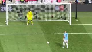 Erling Haaland Penalty Goal vs Manchester United at Community Shield [upl. by Nealy]