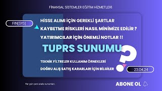 TUPRS  HİSSE DÜZELTMEYE Mİ GEÇİYOR   TUPRS hisse teknik analizi [upl. by Earased]