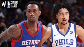 Detroit Pistons vs Philadelphia 76ers  FULL Game Highlights  July 13 2024 NBA Summer League [upl. by Leirvag613]