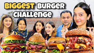 Eating Biggest Burger Challenge 😱 Winner ko Milla dream Gift 😍 Rabia Faisal  Sistrology [upl. by Sussi]