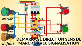 DEMARRAGE DIRECT UN SENS DE MARCHE AVEC SIGNALISATION [upl. by Itnavart]