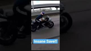 Guy handles speed wobble like a boss Credit Asad motorcycle sportbike supersport shorts short [upl. by Scuram]