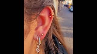 The Piercings Helix Piercing by Ferry wwwthepiercingseu  Instathepierc [upl. by Jowett]