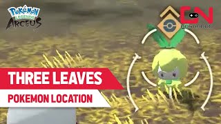 Pokemon Legends Arceus quotTHREE LEAVES POKEMONquot Location in Crimson Mirelands [upl. by Peoples]