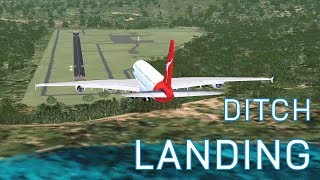 FSX Ditch Landing the Worlds Largest Jet  Dangerous Airports [upl. by Arne482]