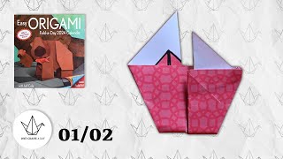 0102  Sailboat  Easy ORIGAMI Calendar 2024 [upl. by Hgielyak24]