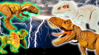 Rajasaurus vs Ankylosaurus vs Triceratops vs Yangchuanosaurus vs Megalosaurus vs TREX Dino line up [upl. by Rodrick]