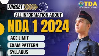 NDA 1 2024 Complete Information  Age Limit  NDA Form Fill Up 2024 [upl. by Rusell]