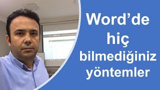 Wordde bu kısayolları yöntemleri biliyor musunuz  Ömer BAĞCI [upl. by Launcelot]