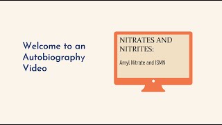 Nitrates and Nitrites Amyl Nitrate and ISMN Abapo amp Albert [upl. by Lirbaj154]