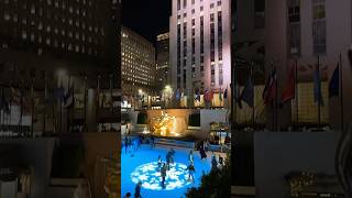 Night Skating at Rockefeller Plaza ⛸✨ CityPulseNYC [upl. by Akeryt98]