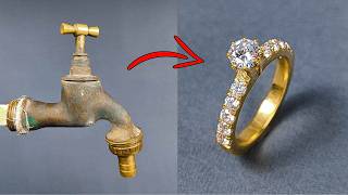 THE FASTEST Way to Upcycle Scrap Faucet into a Unique Ring [upl. by Saphra670]