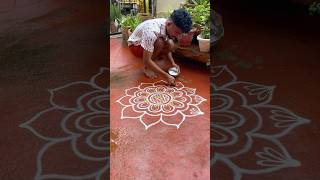 Everything is Azhagu 🕊️🌸 rangoli indianartkolam rangolidesigns muggulu kolam art [upl. by Ennovehs397]