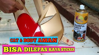 Pertama nyoba cat rubber paint karet bisa dikupascarlas rubber paint [upl. by Kinata105]