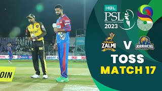 Toss  Peshawar Zalmi vs Karachi Kings  Match 17  HBL PSL 8  MI2T [upl. by Etteve966]