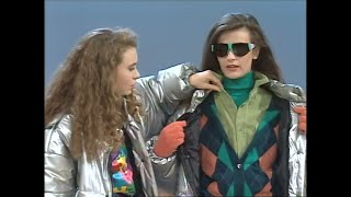 Non è la Rai 1992  Momento Moda Come indossare il piumino [upl. by Gianna]