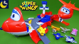 Super Wings Jetts Takeoff Tower Launcher Airport Playset Jett Donnie Jerome Dizzy Airplane Toys [upl. by Marie-Jeanne]