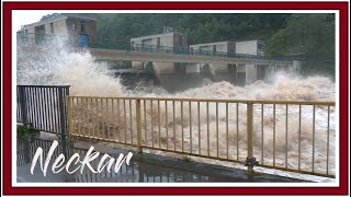 Wilder Neckar  Hochwasser 2024 Esslingen am Neckar  4K [upl. by Marlena]