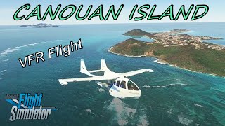 VFR Flight at Canouan Island in St Vincent and the Grenadines [upl. by Hulda]