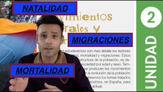 Tema 22ºESO🏡NATALIDAD MORTALIDAD y crecimiento realLas migraciones 🌍 Las migraciones en 🇪🇸 [upl. by Adnuhsor]