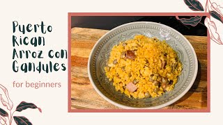 For beginners Arroz con Gandules aka Puerto Rican Rice [upl. by Nichani]