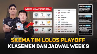 Skema Tim MPL Lolos Playoff  Klasemen dan Jadwal MPL ID S13 Week 9 [upl. by Kisung]