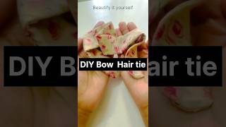 DIY cute easy hair bowbowtutorialdiyhairbowhairaccessoriessailorbowytshortsviralbowrubberband [upl. by Ecirrehs]