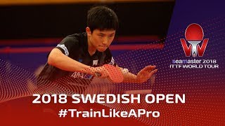 Tomokazu Harimoto amp Yuto Kizukuri Training  2018 ITTF World Tour Swedish Open [upl. by Aelahc]