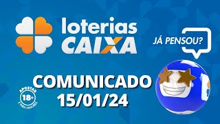 Loterias CAIXA Quina Super Sete Lotofácil e mais 15012024 [upl. by Tamar]