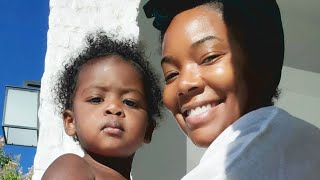 Gabrielle Unions Daughter Kaavia Adorably Tumbles w Backpack [upl. by Zigrang525]