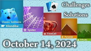 Microsoft Solitaire Collection October 14 2024 [upl. by Novets500]