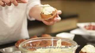 Home Foodie  Easy Banana Cupcake with Salted Caramel Frosting [upl. by Kcirre]