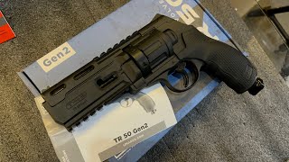 Umarex T4E Training For Engagement Tactical Revolver TR 50 Gen 2 unboxing and testing airgunph [upl. by Adnof126]