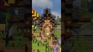 Observatory house with a garden roof 🔭  Minecraft timelapse minecraft minecraftbuilding [upl. by Eltsyek]